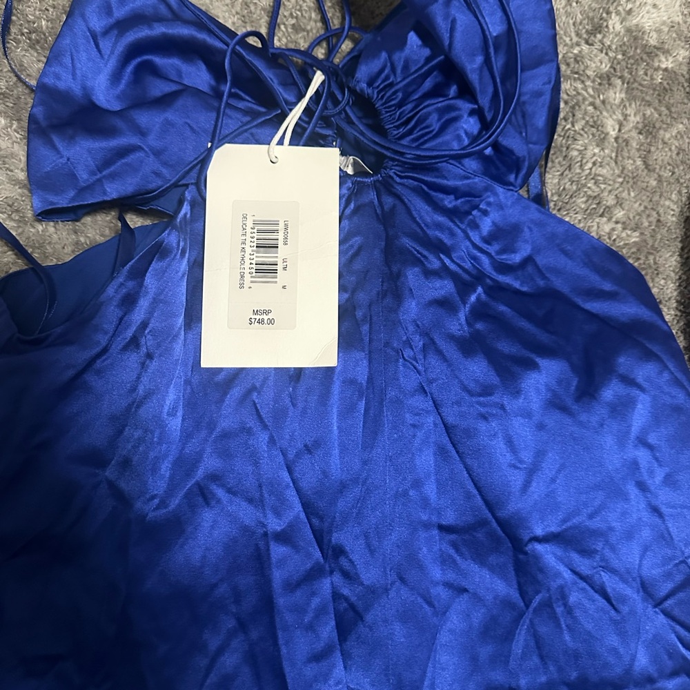 Elegant Blue Satin Dress